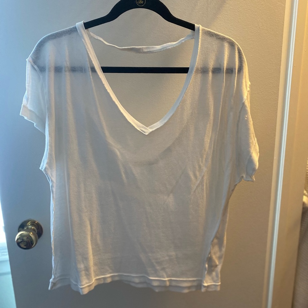 Free People Tee with Back Detail
